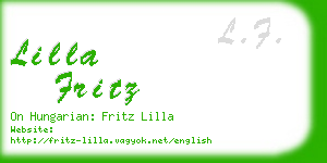 lilla fritz business card
